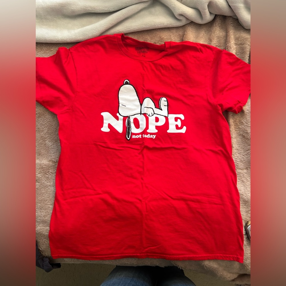 Peanuts Snoopy Nope Not Today Tshirt
